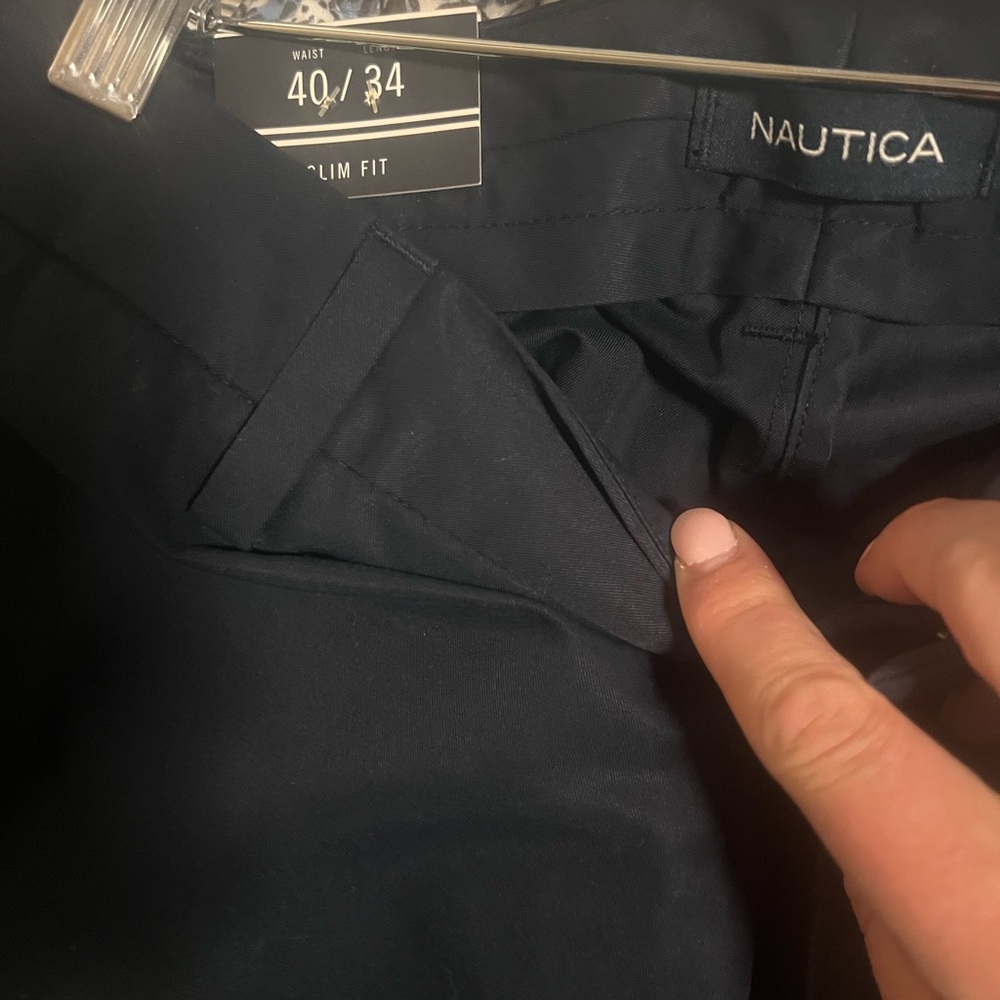 Nautica Dark Blue Slim Fit Trousers